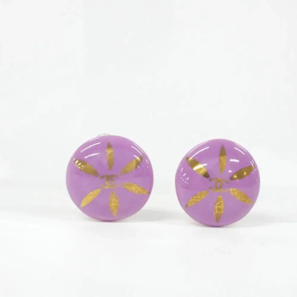 CHANEL Authentic Purple Earrings